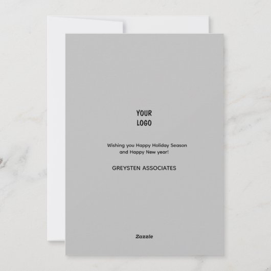 グレートエレガントスクリプトYourlogo Bulk Holiday card シーズンカード (裏面)