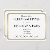グレートギャツビーアートデコウェディングリハーサル招待状 招待状 (正面/裏面)