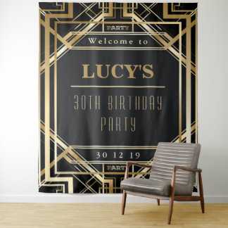 グレートギャツビーパーティーウェディングフォトブース背景 タペストリー