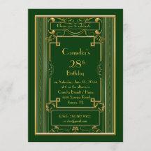 「グレートギャツビー風の誕生日パーティーへご招待（女性限定）」グリーン