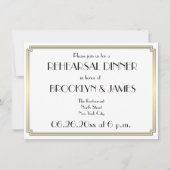 グレートギャツビー アートデコ ウェディング リハーサル ご招待 招待状 (正面)