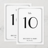 グレートギャツビー アートデコ シルバー テーブルナンバー (正面/裏面)