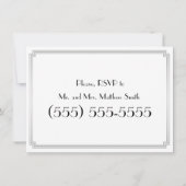 グレートギャツビー アートデコ シルバー リハーサル 招待状 (裏面)