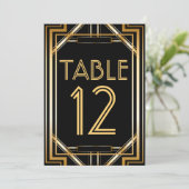 グレートギャツビー アートデコ テーブルナンバー カード (スタンド正面)