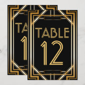 グレートギャツビー アートデコ テーブルナンバー カード (正面/裏面)