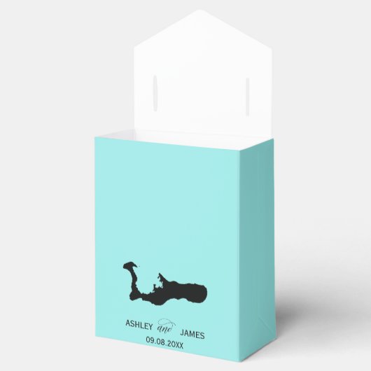 グレートケイマン島ウェディングウェルカムマップギフトボックス フェイバーボックス (オープン)