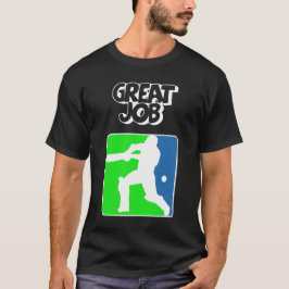 グレートジョブクリケットロゴ クリケットバッツマン Tシャツ