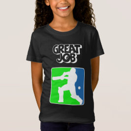 グレートジョブ クリケットロゴ クリケットバッツマン Tシャツ