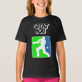 グレートジョブ クリケットロゴ クリケットバッツマン Tシャツ