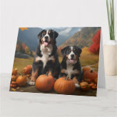 グレートスイスマウンテン・パピー オータムデライト パンプキン カード (正面)