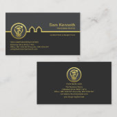 グレートスタイリッシューン金ゴールドハンドマン建物バルブ 名刺 (正面/裏面)