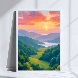 グレートスモーキー山脈の旅の絵画 ポスター