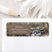 グレートスモーキー山脈の秋は川のアドレスを残す ラベル (インサイチュ)