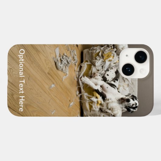 グレートダネオンソファiPhone 14かろうじてケース Case-Mate iPhoneケース (裏面 (横))