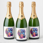 グレートダネオンデザイン スパークリングワインラベル (ボトル)
