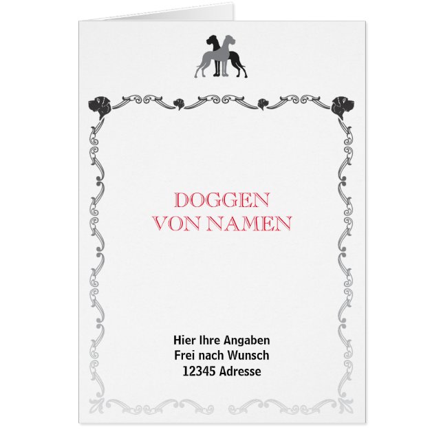 グレートダネスのカード (正面)