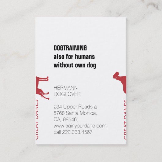 グレートダネスの分割 名刺 (正面)