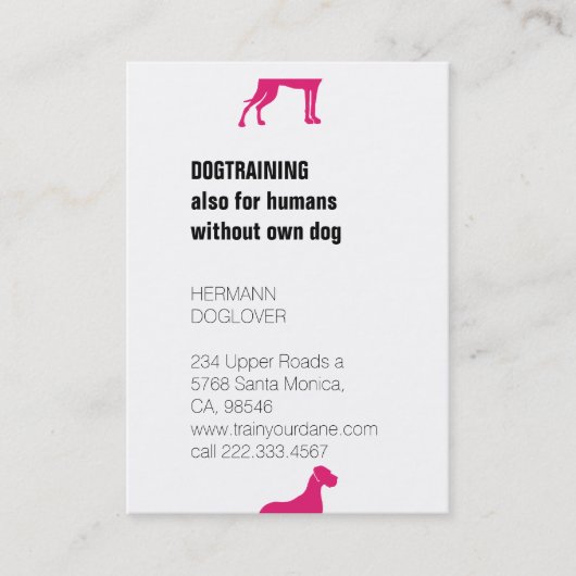 グレートダネスの分割 名刺 (正面)