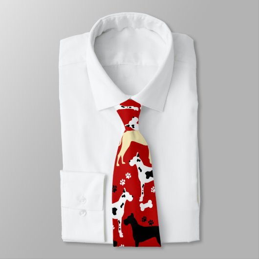 グレートダネスハーレクイン、子犬、ブラックグレートダネス ネクタイ (タイ)