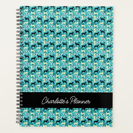 グレートダネスファウハレキンダーンドッグ毎月 プランナー手帳 (正面)