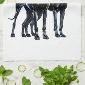 グレートダネス水彩画 キッチンタオル (折り畳み)