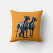 グレートダネス水彩画 クッション (裏面)