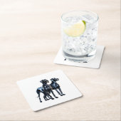 グレートダネス水彩画 スクエアペーパーコースター (インサイチュ)