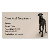 グレートダネス犬ペット マグネット名刺 (正面)