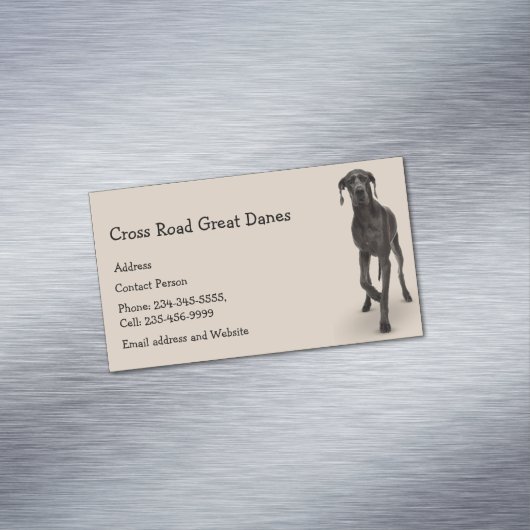 グレートダネス犬ペット マグネット名刺 (インサイチュ)
