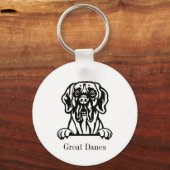 グレートダネス キーホルダー (正面)