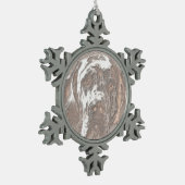 グレートダネス スノーフレークピューターオーナメント (左)