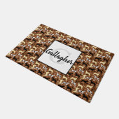 グレートダネズモノグラム姓の書式 ドアマット (アングル)