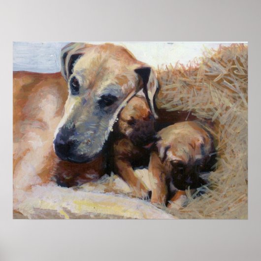 グレートダネドッグポートレート ポスター (正面)
