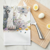 グレートダネドッグママフローラ キッチンタオル (四つ折り)