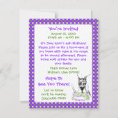 グレートダネハーレクインお誕生日ケーキ 招待状 (裏面)