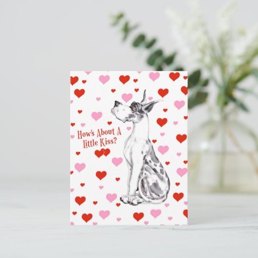 グレートダネハーレクインバレンタインデーキス シーズンポストカード (スタンド正面)