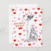 グレートダネハーレクインバレンタインデーキス シーズンポストカード (正面/裏面)