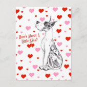 グレートダネハーレクインバレンタインデーキス シーズンポストカード (正面)