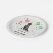 グレートダネパピードッグ子供の誕生日パーティー ペーパープレート (アングル)