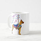 グレートダネブリンドル回転木馬 コーヒーマグカップ (正面左)