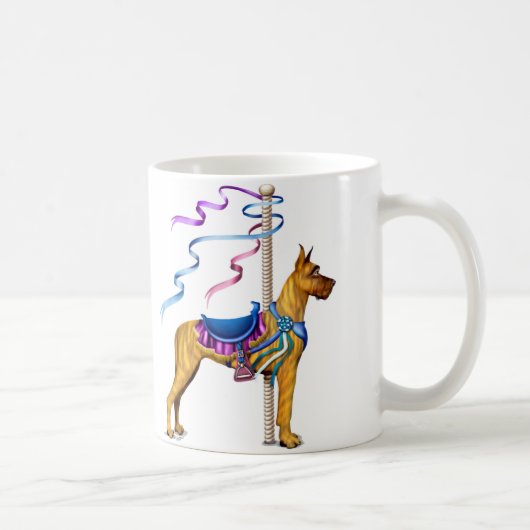 グレートダネブリンドル回転木馬 コーヒーマグカップ (右)