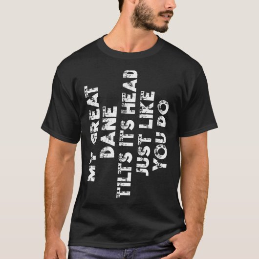 グレートダネママパパおもしろい犬恋人ギフト女性男性 Tシャツ (正面)