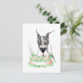 グレートダネメルレお誕生日ケーキ 招待状 (スタンド正面)