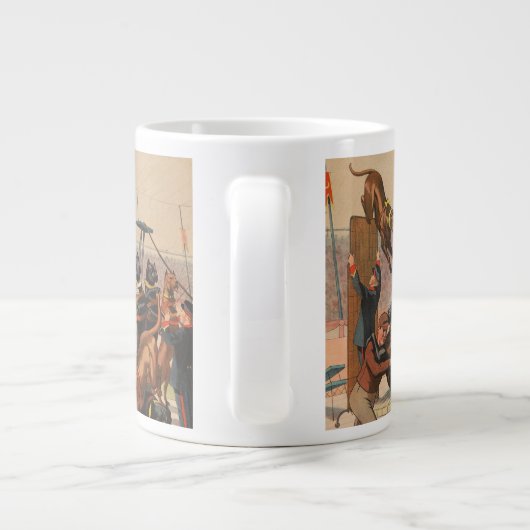 グレートダンのサーカスポスターとトレーナー ジャンボコーヒーマグカップ (裏面)