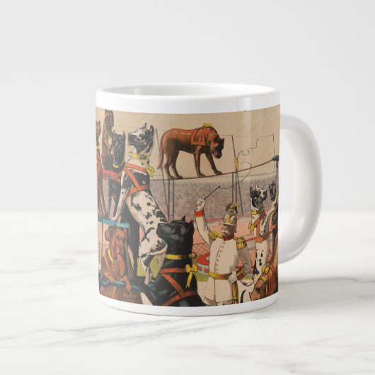 グレートダンのサーカスポスターとトレーナー ジャンボコーヒーマグカップ (正面右)