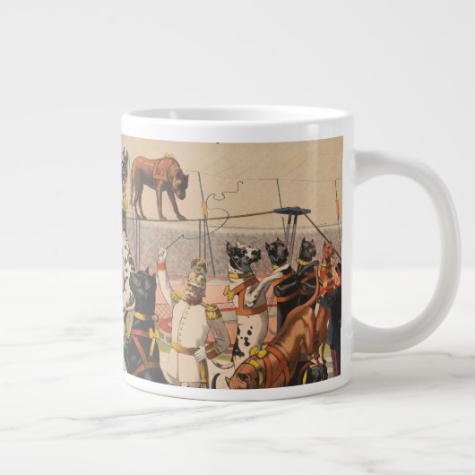 グレートダンのサーカスポスターとトレーナー ジャンボコーヒーマグカップ (右)