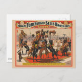 グレートダンのサーカスポスターとトレーナー ポストカード (正面/裏面)