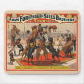 グレートダンのサーカスポスターとトレーナー マウスパッド (正面)