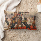 グレートダンのサーカスポスターとトレーナー ランバークッション (ブランケット)