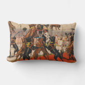 グレートダンのサーカスポスターとトレーナー ランバークッション (正面)